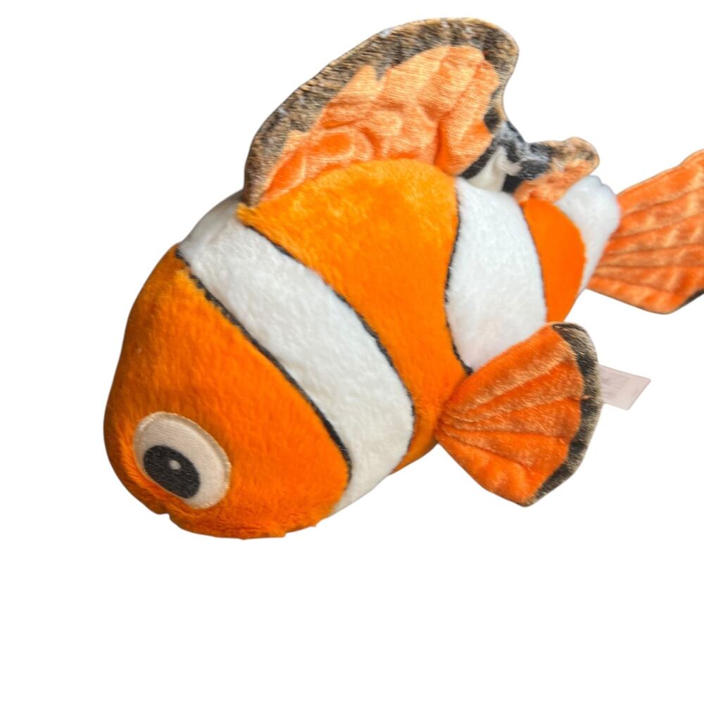 Disney Parks Pixar Finding Nemo Clownfish Plush Orange White Stuffed Animal Toy‎